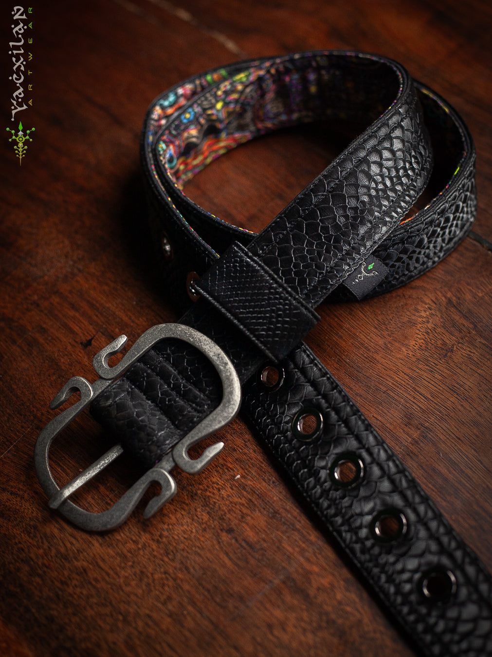 Belt / Fake Leather / -BLAK COBRA Hook Buckle